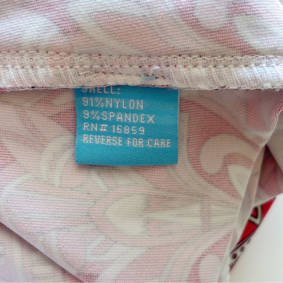 J. McLaughlin Nicola Geometric Stripe Layered Skirt Large Pink - Picture 4 of 6